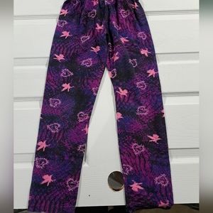 Girls purple and pink leggings size xl